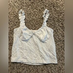 White Ruffled Women's Top